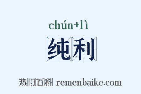 纯利是什么意思的图片